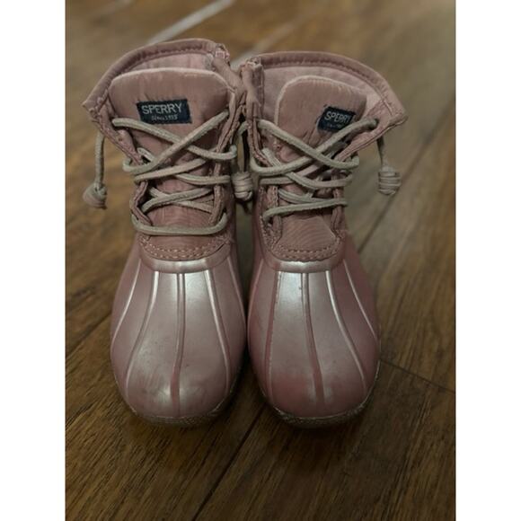 Sperry Girls’ Duck Boots – Size 12 – Pink Quilted Waterproof - Picture 1 of 3